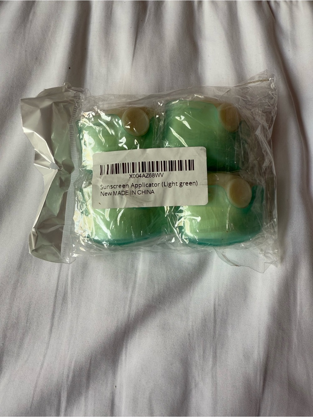Sunscreen Applicator Brush Tool, Plastic, Green/Beige, Pack of 4